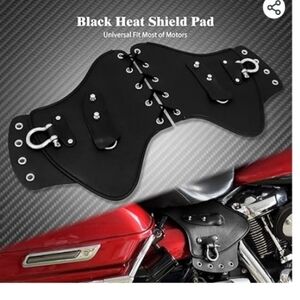 NWOT Universal Leather Side Saddle Heat Shield Deflector